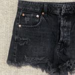 ZARA  Frayed Mid-Rise Denim Shorts US 4 Photo 4
