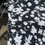 Garage Floral Criss Cross Back Crop Top in Black/White - Large, Short Sleeve Photo 1