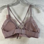 Blush Love Bralette Paisley Lace Strappy Back Soft Pink Bralette M Purple Size M Photo 3