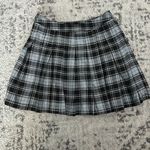 Forever 21  Plaid Black and Gray Pleated Skirt Photo 2