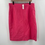 Ann Taylor Skirt Size 14 Pink NWT Linen Blend Pencil Knee-Length Plus Curvy Photo 14
