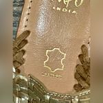 Impo Cancun Metallic Woven Leather Gold Sandal. Size 6 - Like New/Worn Once Photo 6