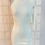 IRO Aurora white one sleeve ribbed bodycon mini dress size xxs Photo 5