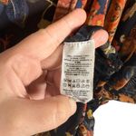 Free People  Havana Floral Print Sleeveless Surplice Mesh Top Black/Orange M Photo 10