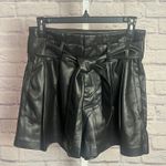 Truth by Republic Women's 8 Black Faux Leather Tie Waist Shorts Chic Grunge Photo 0