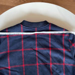 Old Navy NWT  Women Jacket Shell 44% Wool Navy Red lattice XL Photo 5