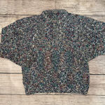 VTG Speckled Knit Sweater Long Sleeve Womens Size Large Cozy Oversized Retro Black Photo 0