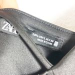 ZARA Black Asymmetric Satin Midi Dress Size Large Cut Out Sexy Cocktail Wedding Photo 5