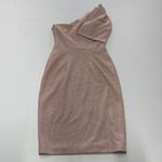 Eliza J ‎ Dress Womens Size 2 Pink Sparkle Glitter One Shoulder Draped Bow Detail Photo 3
