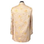 Vintage 1950s Doreen Loh Champagne Gold Silk Traditional Chinese Jacket, Size L Size L Photo 4