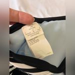 Nike  Black and White Striped One-Piece Swimsuit Photo 3