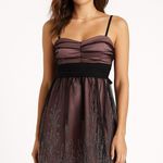 Trixxi Black & Mauve Mesh Overlay Party Dress with Bow Tie Back Size 5 LBD (EUC) Photo 0