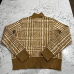 VERO MODA  Womens Plaid Turtleneck Sweater Knit Pullover‎ Beige Small Photo 6