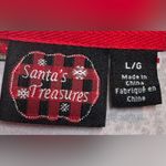 Santa’s Treasures  long sleeve top - red - size large - cocktails Photo 5
