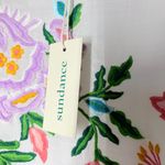 Sundance NWT White Embroidered Floral Blouse Vallejo Top M Boho Bright Peasant Photo 3