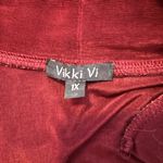 Vikki Vi Bordeaux Classic Open Front Jacket Cardigan 1X Red Photo 3