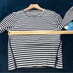 Coolibar Bayfront Rash Guard Bra Top Long Sleeve Zipper Sides Striped NWT Size M Blue Size M Photo 15
