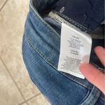 Free People Straight Leg Jeans Stretch Denim Raw Hem Medium Blue Wash 27x 26 Photo 3