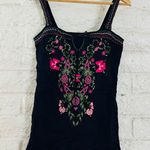 Picasso Style Black Embroidered Jeans Size M Good Condition Photo 2