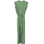 Greylin  Womens Embroidered Eyelet Smocked‎ Ruffle Tie Waist Jumpsuit Size Medium Photo 2