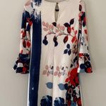 Maeve Anthropologie  Anthousai Floral Knit Sweater Dress Bell Sleeves Size XS Photo 4