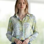 ZARA NWT  SATIN EFFECT SILKY FLORAL RELAX FIT SHIRT Photo 0
