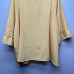 Maggie Barnes Button Front Top Womens 4X Butter Yellow Mature Casual Workwear Photo 7
