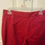 st. john's bay St John’s Bay‎ Women’s Stretch Red Cropped Pants Size 12 Photo 2
