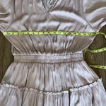 Glam Boho Ruffled Ballon Long Sleeve Mini Dress Blush Pink Size Large Photo 6