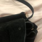 ZARA  Black Suede Leather Cross Body Purse Gold Hardware Interior Pockets Buckle Photo 8