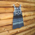 Free People Blue Crochet Knit Beaded Tank Top Photo 1