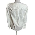Veronica Beard  long sleeve poplin top puff shoulder white Sz M Photo 1