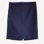 J.Crew navy blue red polka dot “ the pencil skirt “ size 6 Photo 0