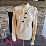 Free People Cream Button-Detail Sweater Photo 1