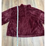 A New Day Burgundy Plush Fleece Pullover Half Zip Jacket Women's Medium Photo 4