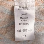 Catherines Womens Tank Dress Size 3X Linen Leaf Boho Travel Resortwear Vacation Photo 9