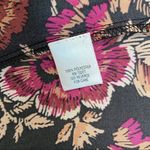 a glow  Medium Black Floral Tunic Peplum Top Blouse Photo 5