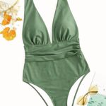 SheIn Dark Green One Piece Swimsuit Photo 0