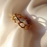 Boutique   Gold Chain Ring Size 7 Photo 0