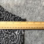 Fever Top Large Black White Print Sleeveless Layered Tunic Blouse Lined Sheer Photo 1