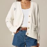 J.Crew  Heritage cotton relaxed cardigan with nautical embroidery Photo 0