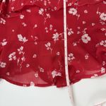 Love Fire Dress‎ Womens Red Size XS Large SleeveFloral Lace V Photo 9