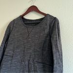 Lululemon Exhalation Pullover II Heathered Marled Black / Gray Long Sleeve Sz 6 Photo 3