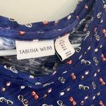 Tabitha Webb  Navy sunglasses novelty graphic print cotton shirt Size L Photo 5