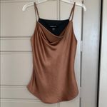 Fifteen Twenty  BROWN SATIN DRAPED CAMI SMALL Photo 1