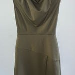 Closet‎ London Olive Green High Neck Wrap Skirt Mini Dress Size 4 Photo 0