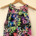 Charles Henry Black Green Blue Floral Sleeveless Party Mini Fit & Flare Dress S Photo 3