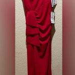 XScape NWT  Ruched Slit Evening Dress Gown in Red Size 10 Photo 2