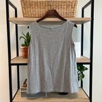 CAbi  Stretch Cotton Jersey Knit Tank w/Black Lace Trim "Lacey Tee" #3815, Size M Photo 3