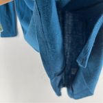 She & Sky Soft Knit Button Front A-Line Dress Roll Tab Long Sleeve Split Neck Photo 6